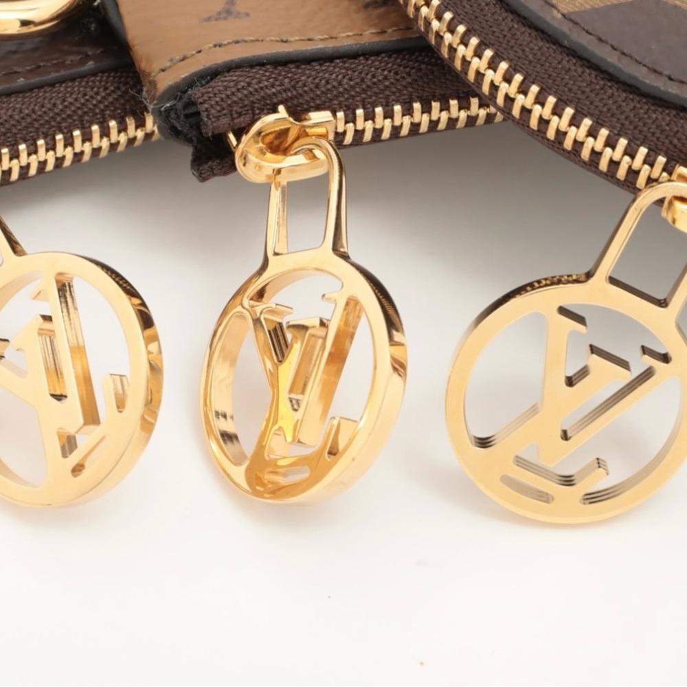 Louis Vuitton Brown and Tan Monogram Wristlet Trio - Picture 3 of 8